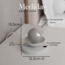 Ver imagem 3 de Abajur Luminária de Mesa Dama Interruptor e Globo e Lâmpada Branco Frio Decoração Casa Sala Quarto