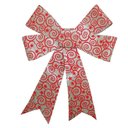 Ver imagem 1 de Kit 4 Enfeite Árvore Natal Laço Arabesco com Veludo 42 Cm