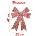 Ver imagem 3 de Kit 4 Enfeite Árvore Natal Laço Arabesco com Veludo 42 Cm