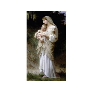 Imagem Quadro Inocência Nossa Senhora Divina Pastora Em Tecido