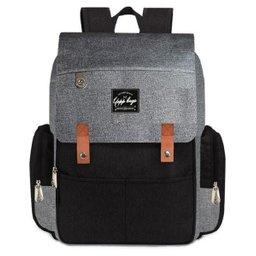 Mochila Bolsa Maternidade Multifunção Térmica Impermeável Bebê - Cinza - 1