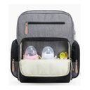 Ver imagem 3 de Mochila Bolsa Maternidade Multifunção Térmica Impermeável Bebê - Cinza