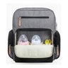 Mochila Bolsa Maternidade Multifunção Térmica Impermeável Bebê - Cinza - 3
