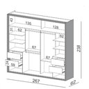 Ver imagem 2 de Guarda Roupa Casal Dalla Costa 2 Portas Freijo