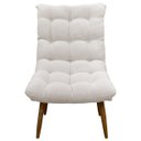 Ver imagem 5 de Poltrona Decorativa para Sala Consultório Clínica Recepção Salão Manicure Sufler Decorativa Linho