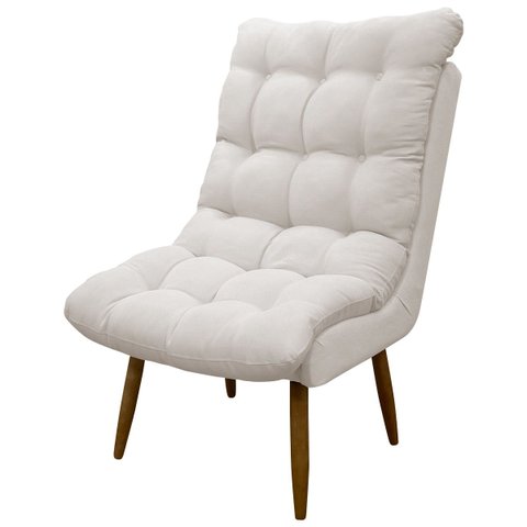 Poltrona Decorativa para Sala Consultório Clínica Recepção Salão Manicure Sufler Decorativa Linho