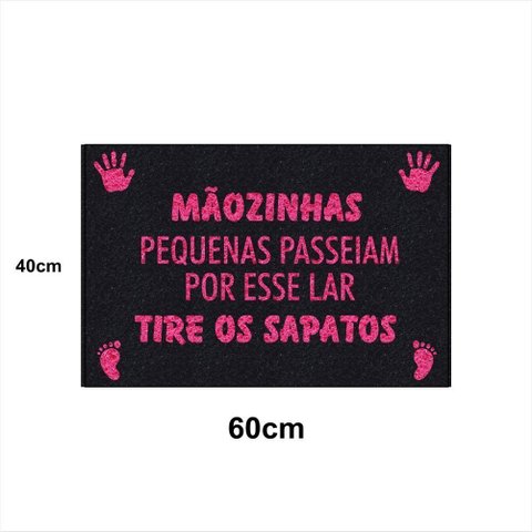 Tapete Capacho MAOZINHAS LAR TIRE OS SAPATOS 60x40 MENINA
