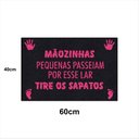 Ver imagem 1 de Tapete Capacho MAOZINHAS LAR TIRE OS SAPATOS 60x40 MENINA