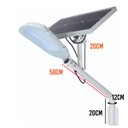 Ver imagem 2 de Luminária solar Poste 24w Led Automatica Suporte Rua Postes Paredes Jardim Quintal