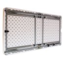 Ver imagem 7 de Mesa Dobrável Camping Vira Maleta 61x127cm Até 4 Pessoas Estrutura em Aço Portátil Fácil de Montar