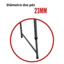 Ver imagem 5 de Mesa Dobrável Camping Vira Maleta 61x127cm Até 4 Pessoas Estrutura em Aço Portátil Fácil de Montar