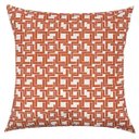Ver imagem 3 de Kit 4 Capas de Almofadas Composê Geométrico Laranja e Floral Off White Impermeáveis 45x45cm