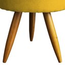 Ver imagem 4 de Kit 2 Puff Decorativo Redondo para Sala Quarto Penteadeira Pé Palito Castanho Suede Cores