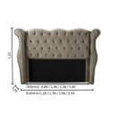 Ver imagem 3 de Cabeceira Cama Box King Size Estofada Luxo Madeira Safira:capuccino