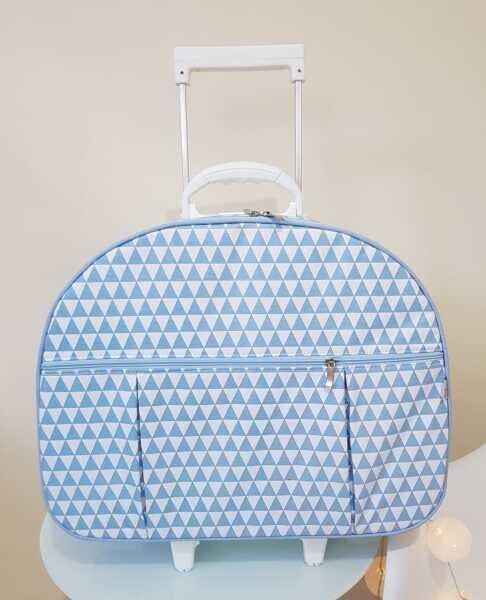 Mala Linha Luxo - Chevron Vinho - 1