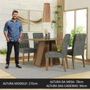 Ver imagem 4 de Conjunto Sala de Jantar Mesa Tampo de Madeira 4 Cadeiras Rustic/silver Gisele Madesa