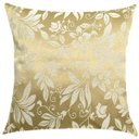 Ver imagem 3 de Kit Manta Floral e 6 Capas de Almofadas Dourado 45x45cm