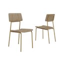Ver imagem 5 de Cadeira Jantar Lou 1742 Aço Kit 2 Uni Dourado/Branco Carraro