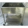 Tanque de inox em aço 430 escovado com rodas 84X56X32X90 - ARTEINOXX - 1