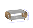 Ver imagem 4 de Mesa Centro Bechara Floripa Apoio Mesinha Decorativa Sala Porta Objetos Quadros Pistache/Naturalle