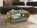 Ver imagem 2 de Mesa Centro Bechara Floripa Apoio Mesinha Decorativa Sala Porta Objetos Quadros Pistache/Naturalle