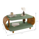 Ver imagem 3 de Mesa Centro Bechara Floripa Apoio Mesinha Decorativa Sala Porta Objetos Quadros Pistache/Naturalle