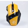 Mouse óptico Estone Gaming X7 3200DPI USB Amarelo com 7 Botões e LED - 1