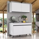 Ver imagem 1 de Armário de Compacta 2 peças Veneza Multimóveis MP2141.964 Branco/Preto