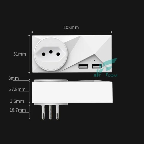 TOMADA JWCOM C318 AUTOMAÇÃO WIFI 2USB - 3