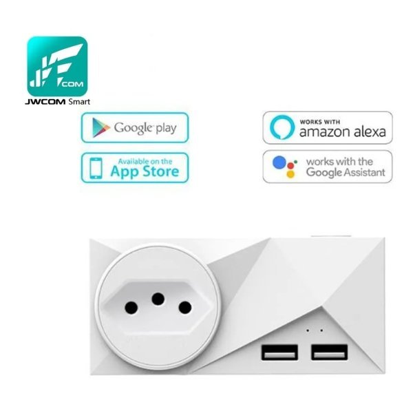 TOMADA JWCOM C318 AUTOMAÇÃO WIFI 2USB - 1