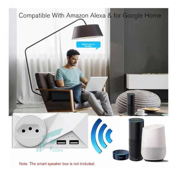 TOMADA JWCOM C318 AUTOMAÇÃO WIFI 2USB - 4