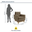 Ver imagem 3 de Poltrona Decorativa com Pillow Top e Base em Madeira Zeus