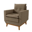 Ver imagem 2 de Poltrona Decorativa com Pillow Top e Base em Madeira Zeus