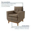 Ver imagem 6 de Poltrona Decorativa com Pillow Top e Base em Madeira Zeus