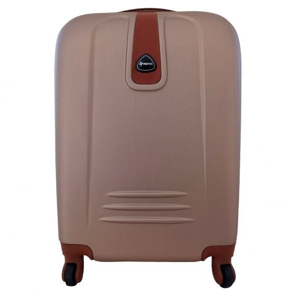 Mala de Viagem Grande RedTec La Paz ABS Detalhe Couro com Rodas 360° e Cadeado - Rosa - Rosa - G - 1