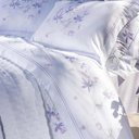 Ver imagem 4 de Jogo de Cama Casal 300 Fios Orquídea Celeste - Naturalle Fashion Estampado