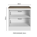 Ver imagem 3 de Balcão Multiuso 80cm 2 Portas Branco/rustic Agata Madesa Branco/rustic
