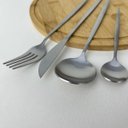 Ver imagem 7 de Faqueiro Ópera Lyor Aço 16 Peças Talheres Minimalistas Prata