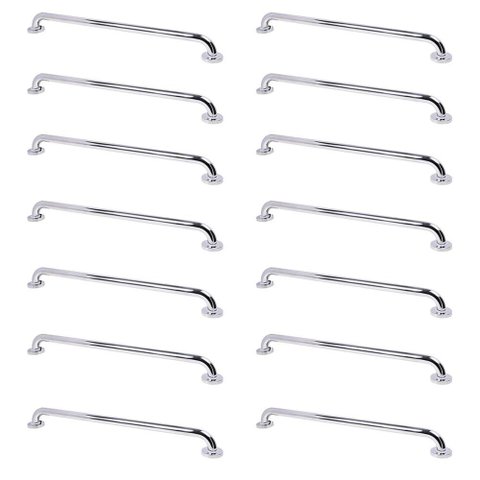 Alça de Apoio Barra Inox Kit 14 Unidades 70cm Segurança Idoso Deficiente