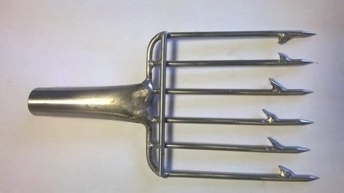 Fisga inox 06 farpas 11x13cm - Cinza - 1