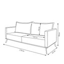 Ver imagem 4 de Sofá Living 3 Lugares com Pés de Ferro Almofadas Soltas 220cm Saiph Bouclê Off White G63 - Gran Belo