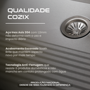 Ver imagem 6 de Tanque Cuba Aço Inox Escovado Lavanderia com Escorredor Profissional Grande 50x45 Cozix