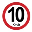Ver imagem 1 de Placa Sinalização Velocidade Máxima 10km/h Redonda 45x45cm TaColado 10 Unidades