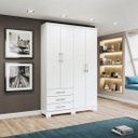 Ver imagem 1 de Guarda Roupa Henn Cajú Branco 4 Portas