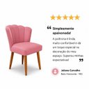 Ver imagem 7 de Poltrona Cadeira Pétala para Penteadeira Sala Mesa de Jantar Pés Palito Rosa