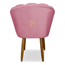 Ver imagem 3 de Poltrona Cadeira Pétala para Penteadeira Sala Mesa de Jantar Pés Palito Rosa