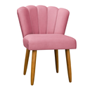 Ver imagem 2 de Poltrona Cadeira Pétala para Penteadeira Sala Mesa de Jantar Pés Palito Rosa