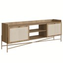 Ver imagem 1 de Rack para Sala Bancada de Tv 70 Pol 183cm Arlo Hanover/dourado - Mpozenato