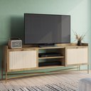 Ver imagem 3 de Rack para Sala Bancada de Tv 70 Pol 183cm Arlo Hanover/dourado - Mpozenato