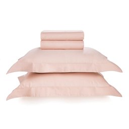 Jogo de Cama Casal Karsten 270 Fios Cetim 100% Algodão Domos Rosa - 1